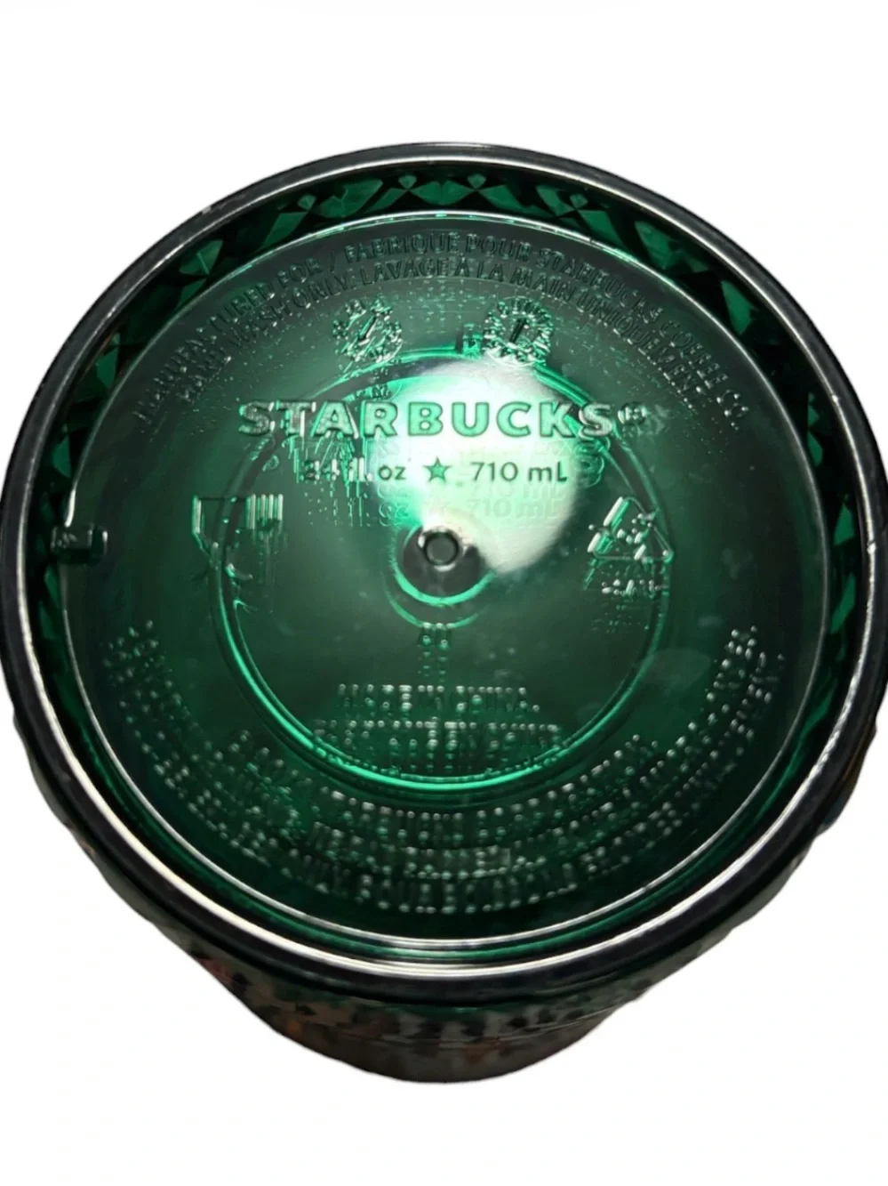Starbucks Green Diamond Tumbler with straw